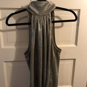 Maeve silver Halter top from Anthropologie